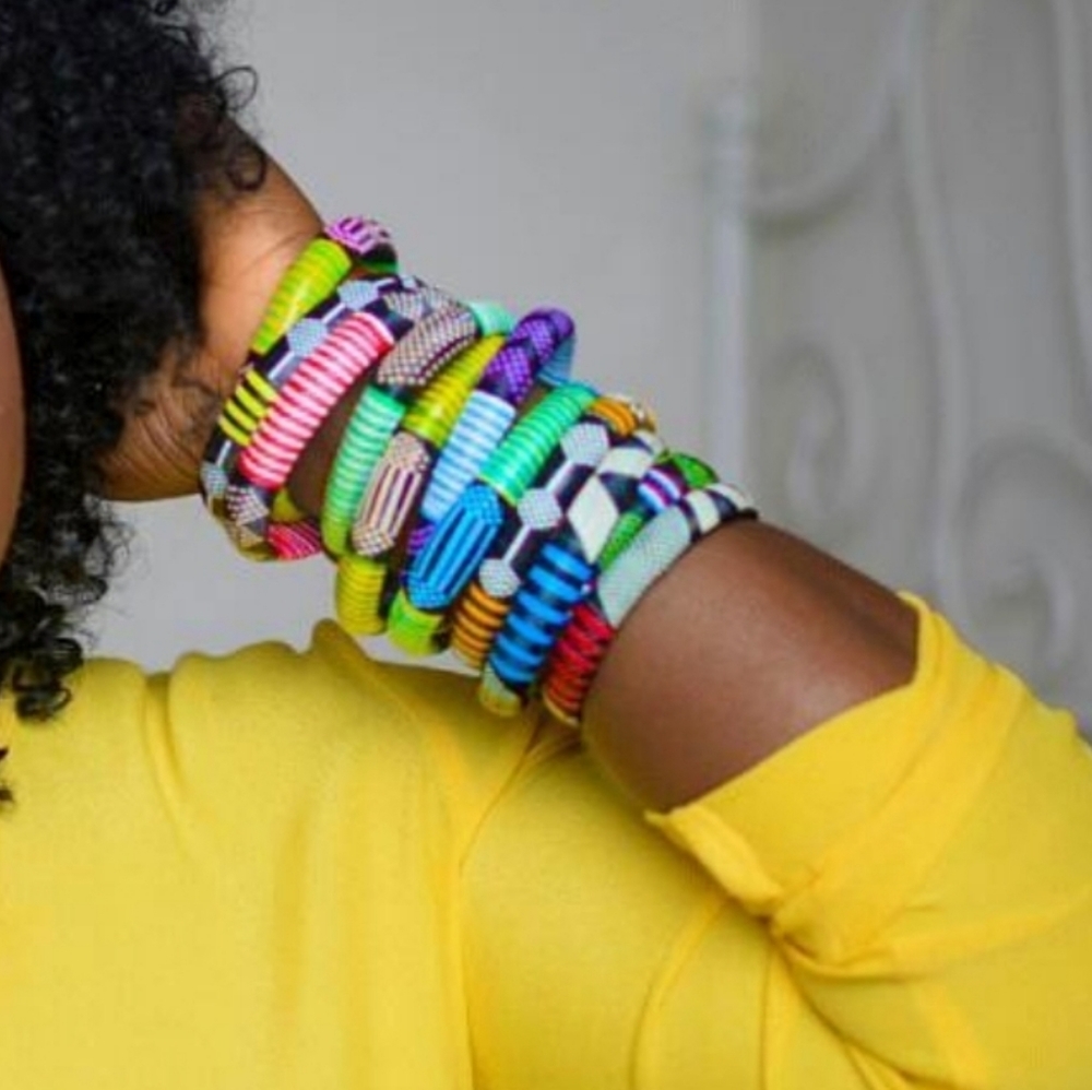 WOVEN ETHNIC BANGLES-SET OF 3